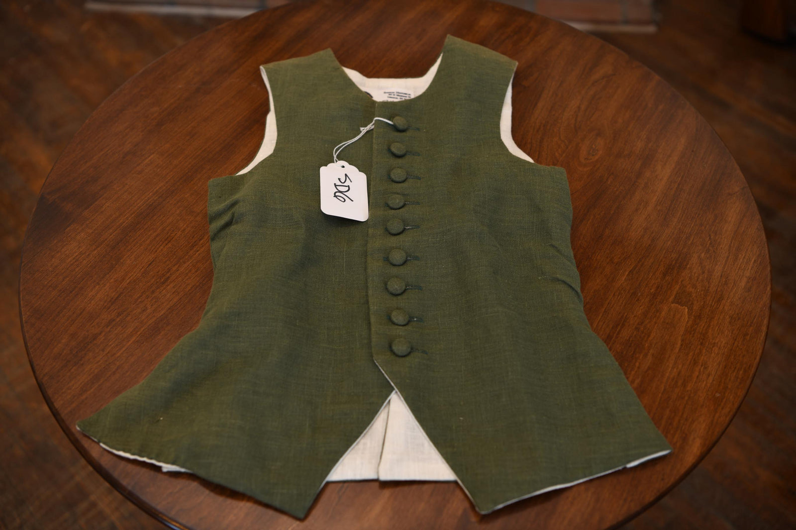 Boys Waistcoat Green Linen M | SD6