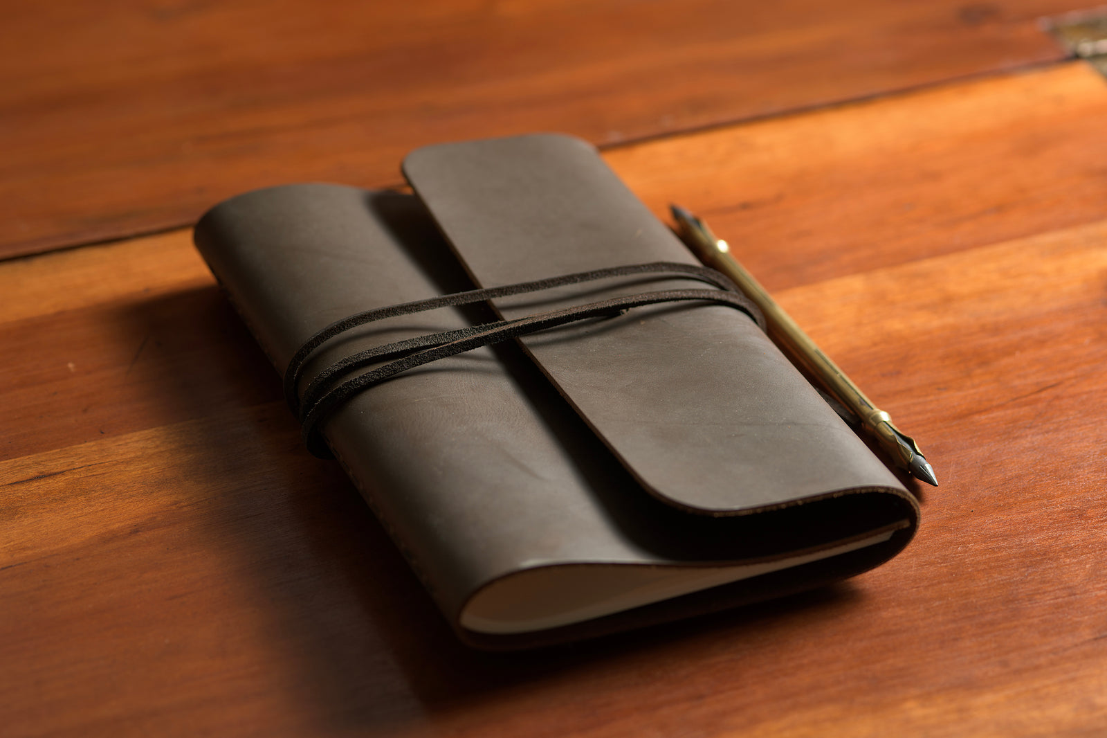 Journal de voyage en cuir