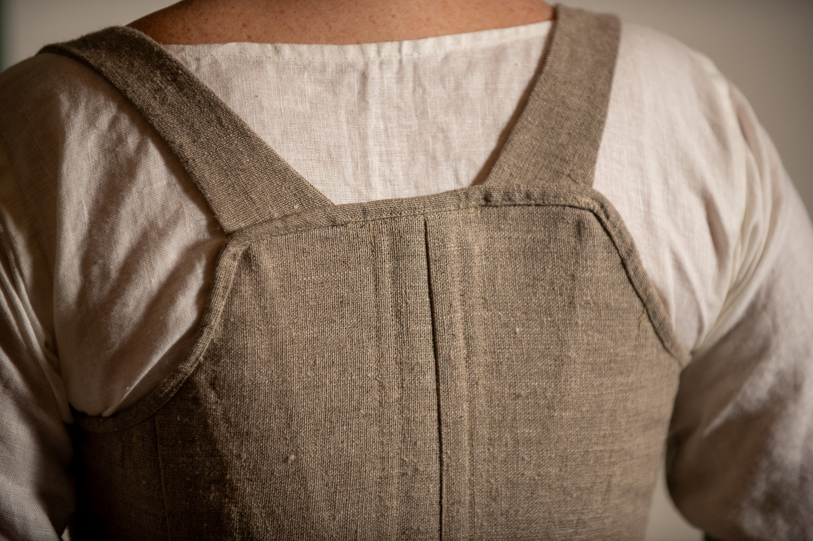 Séjours en lin à laçage sur le devant