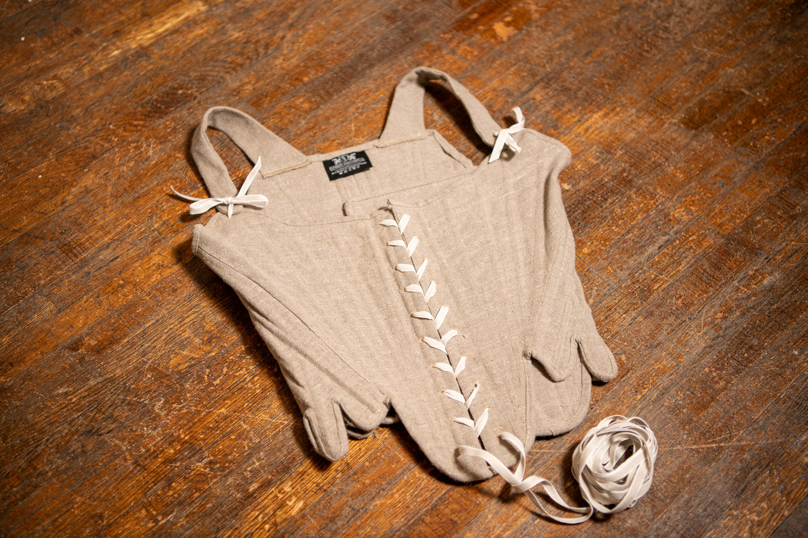 Séjours en lin à laçage sur le devant