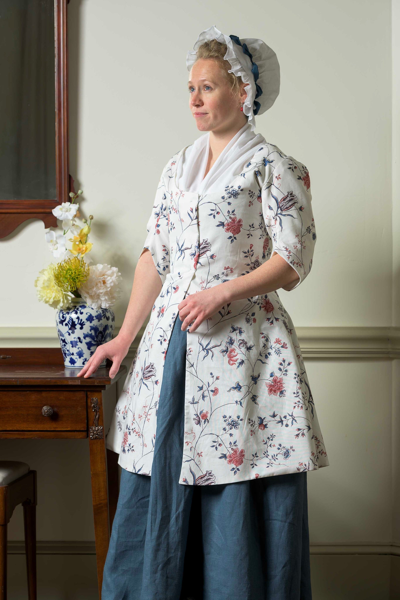 Straight Caraco | Fanny's India Floral | 1775 - 1785