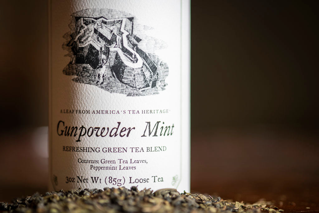 Colonial American Inspired Gunpowder Mint Green Tea Blend