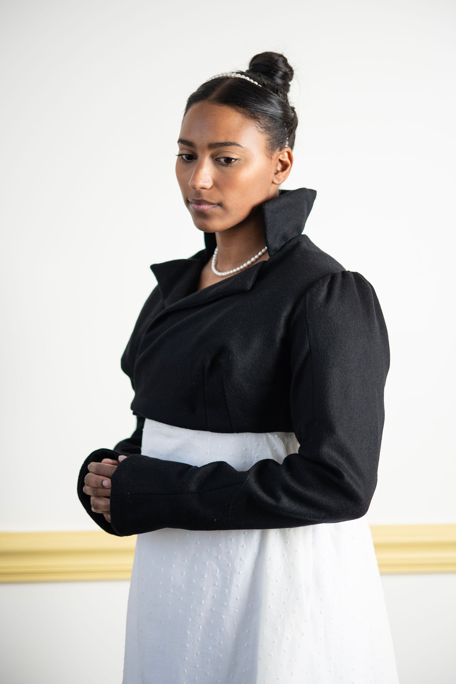 Wool Standing Collar Spencer | Regency