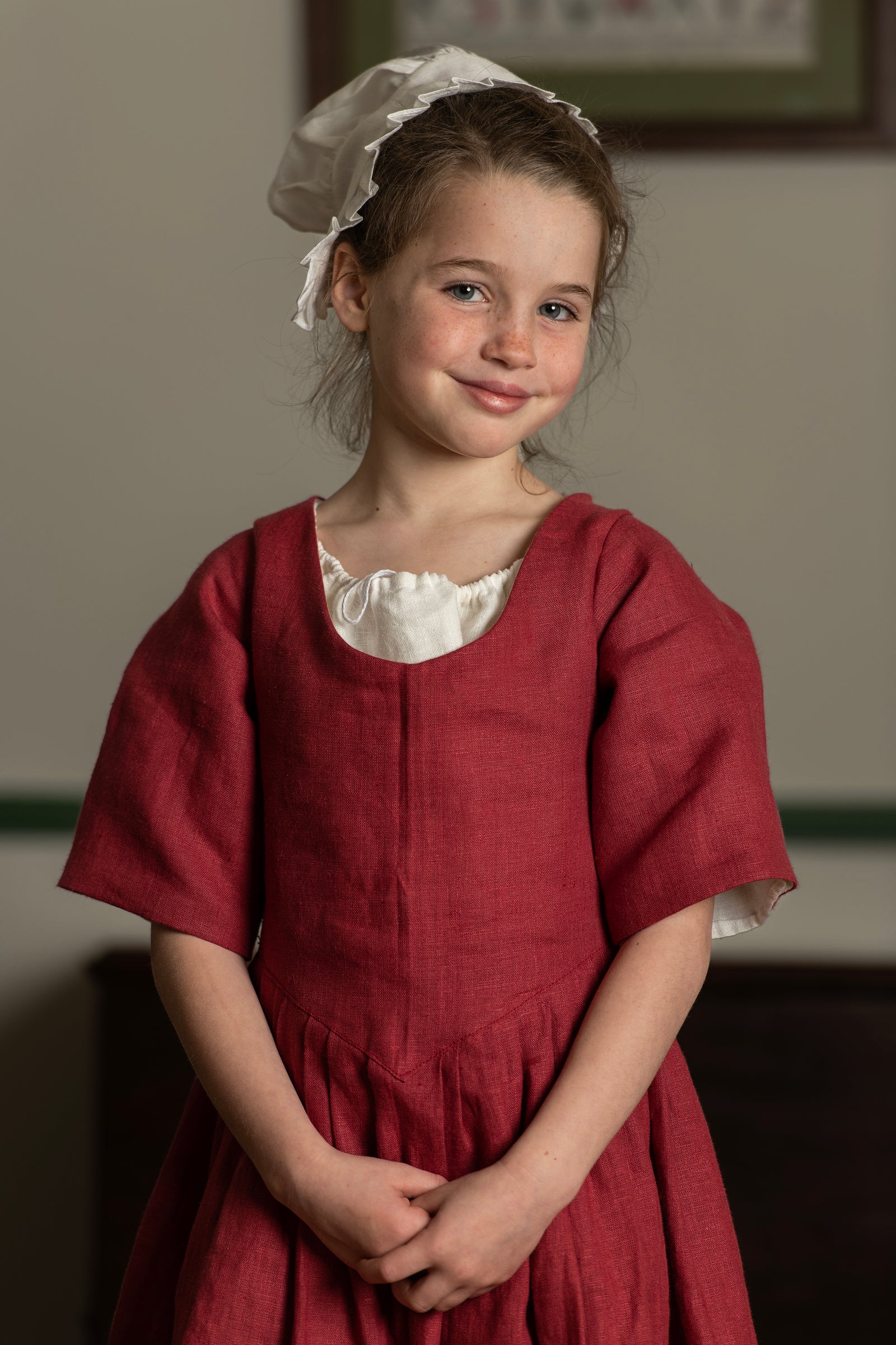 Robe de filles | Lin Rouge