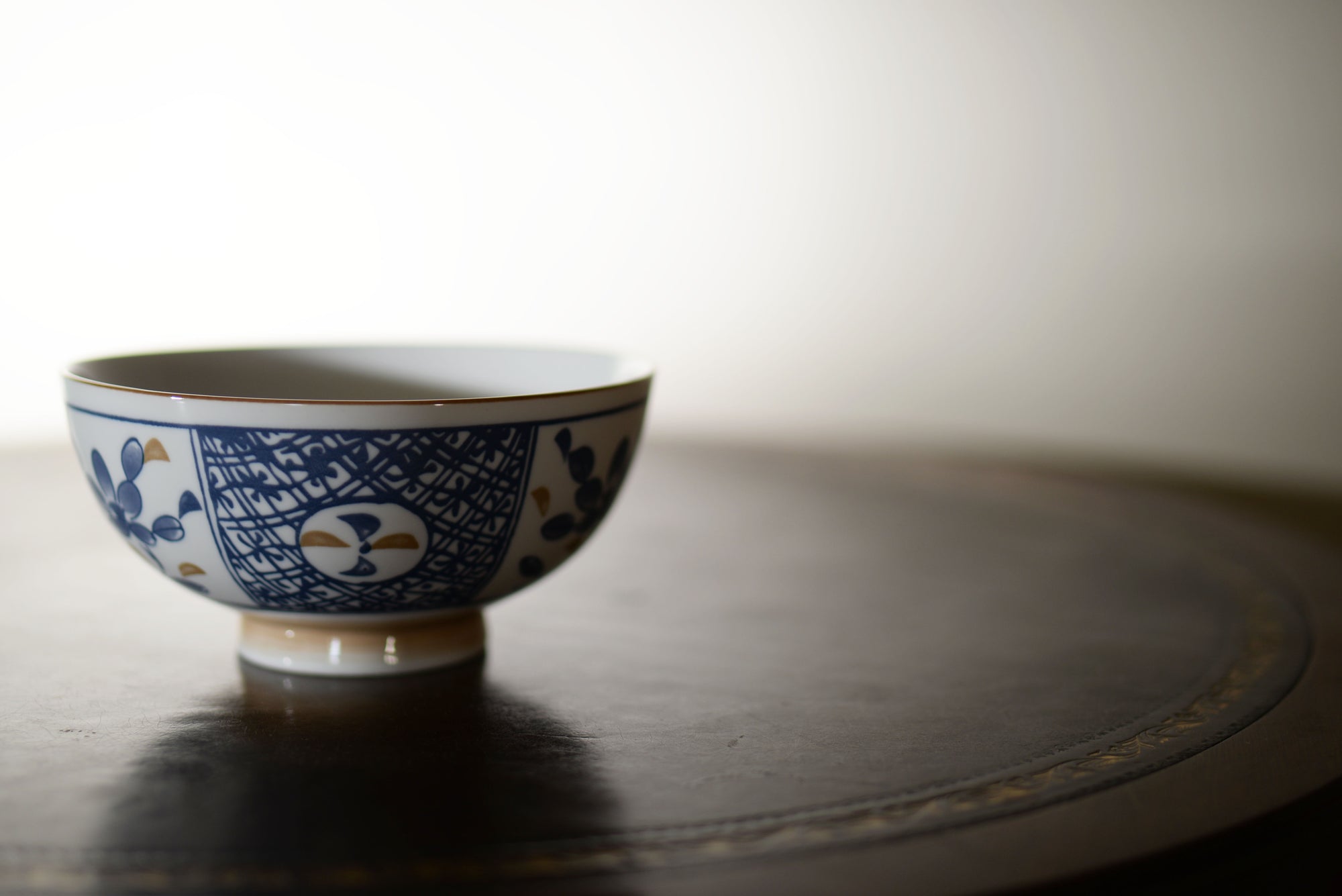 18th Century Porcelain China Bowl Blue and Brown and White