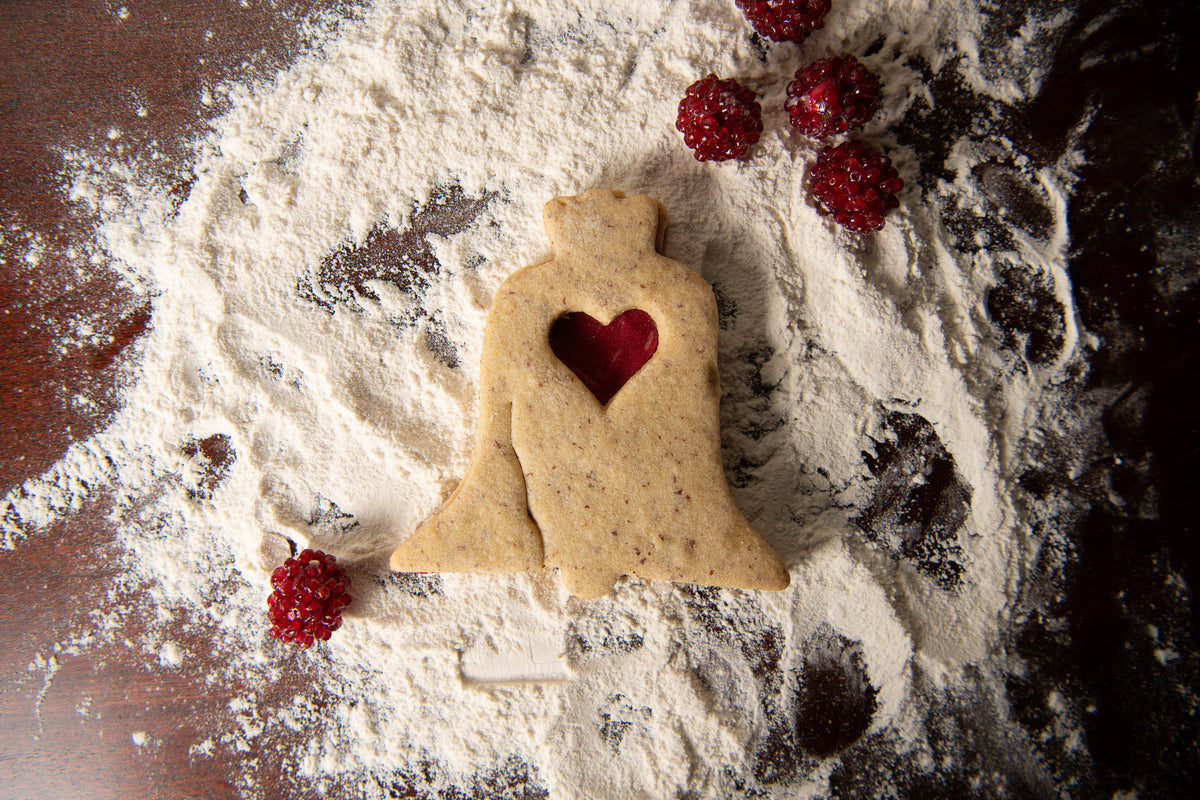 Raspberry Linzer Tarte Bells