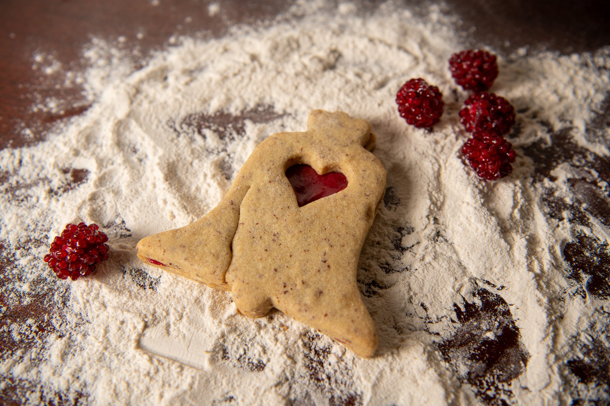 Raspberry Linzer Tarte Bells