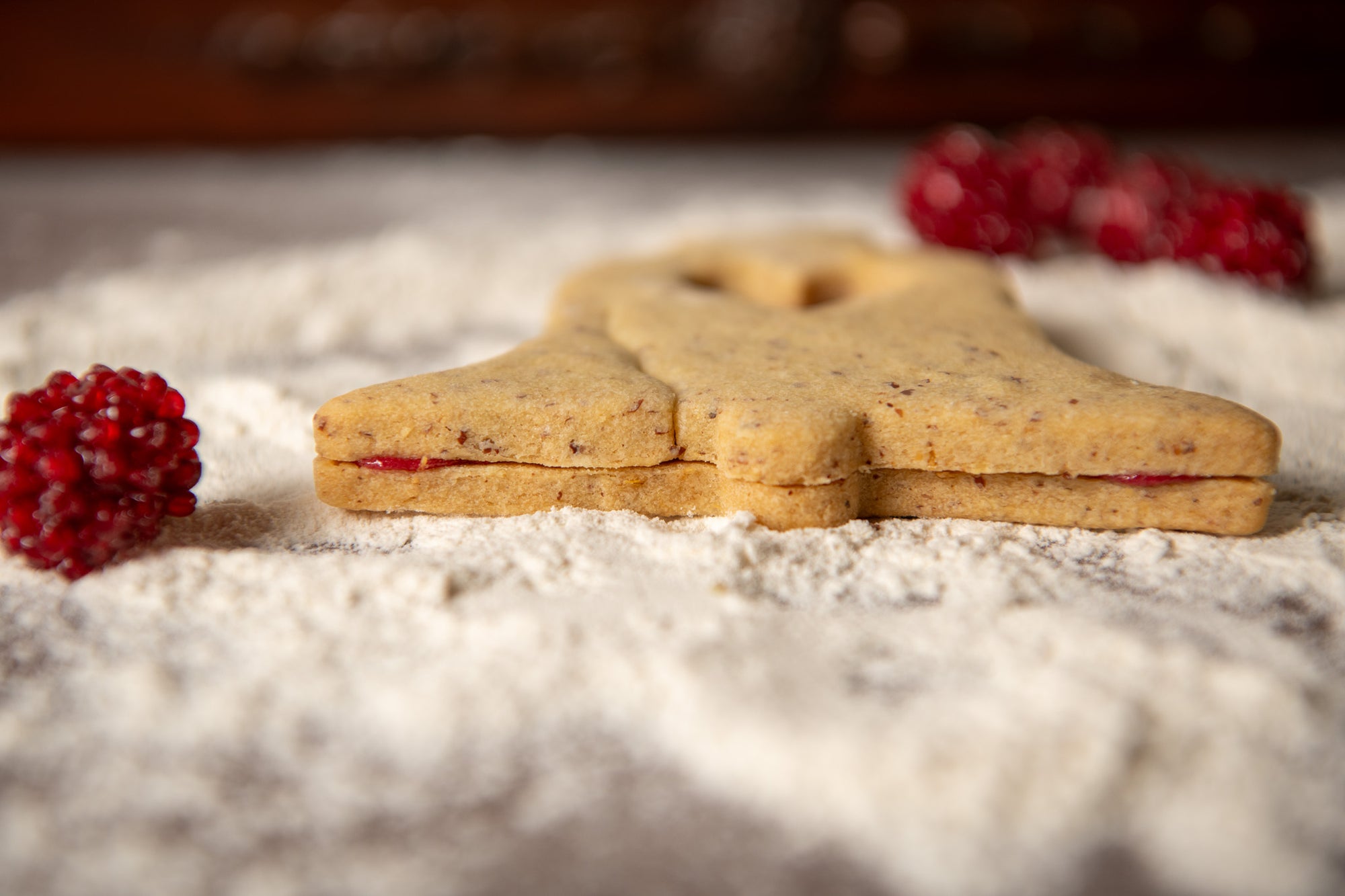 Raspberry Linzer Tarte Bells