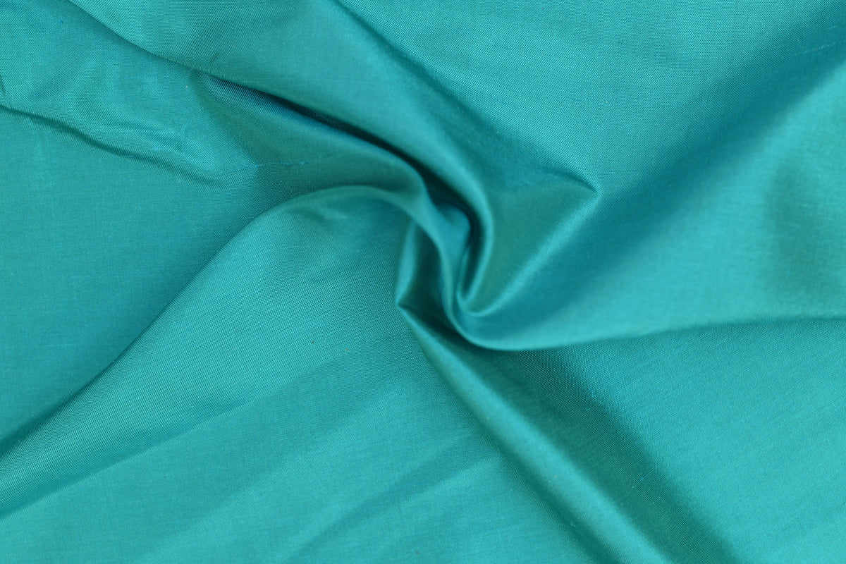 Aqua and Green Shot Silk Taffeta