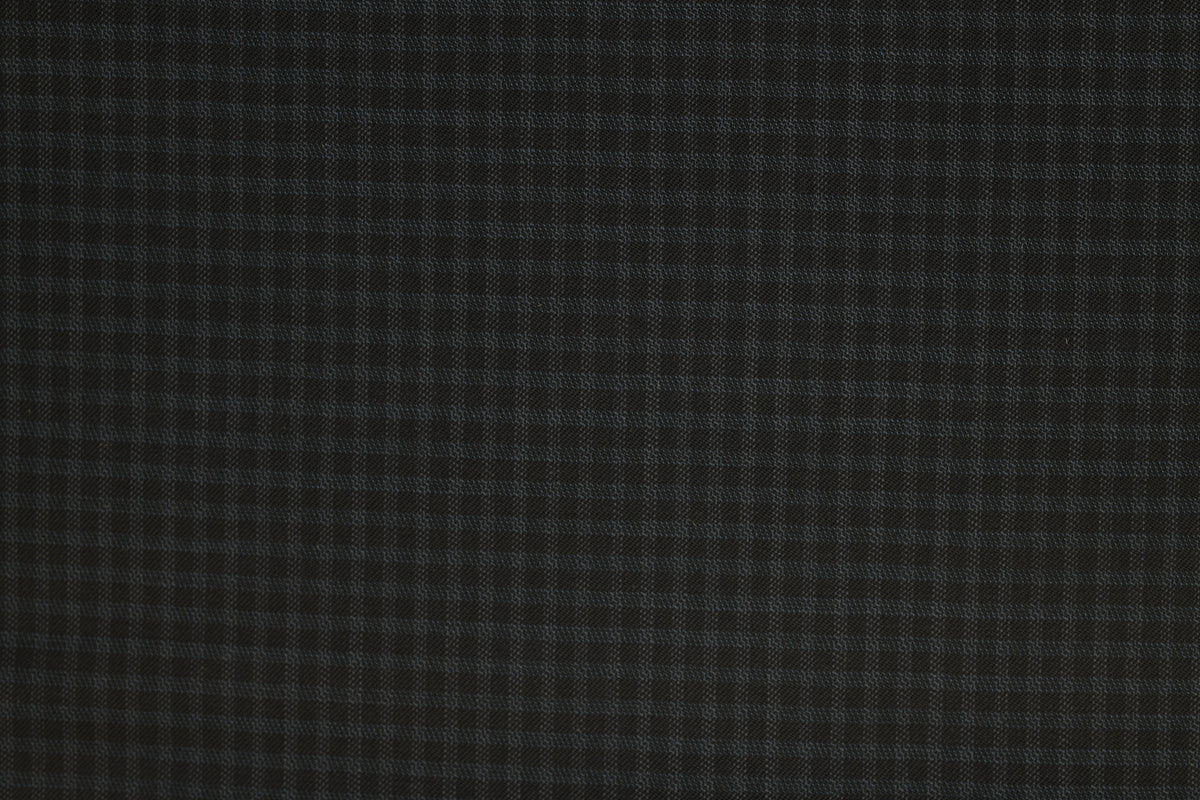 Black and Blue Balanced Wool Suiting