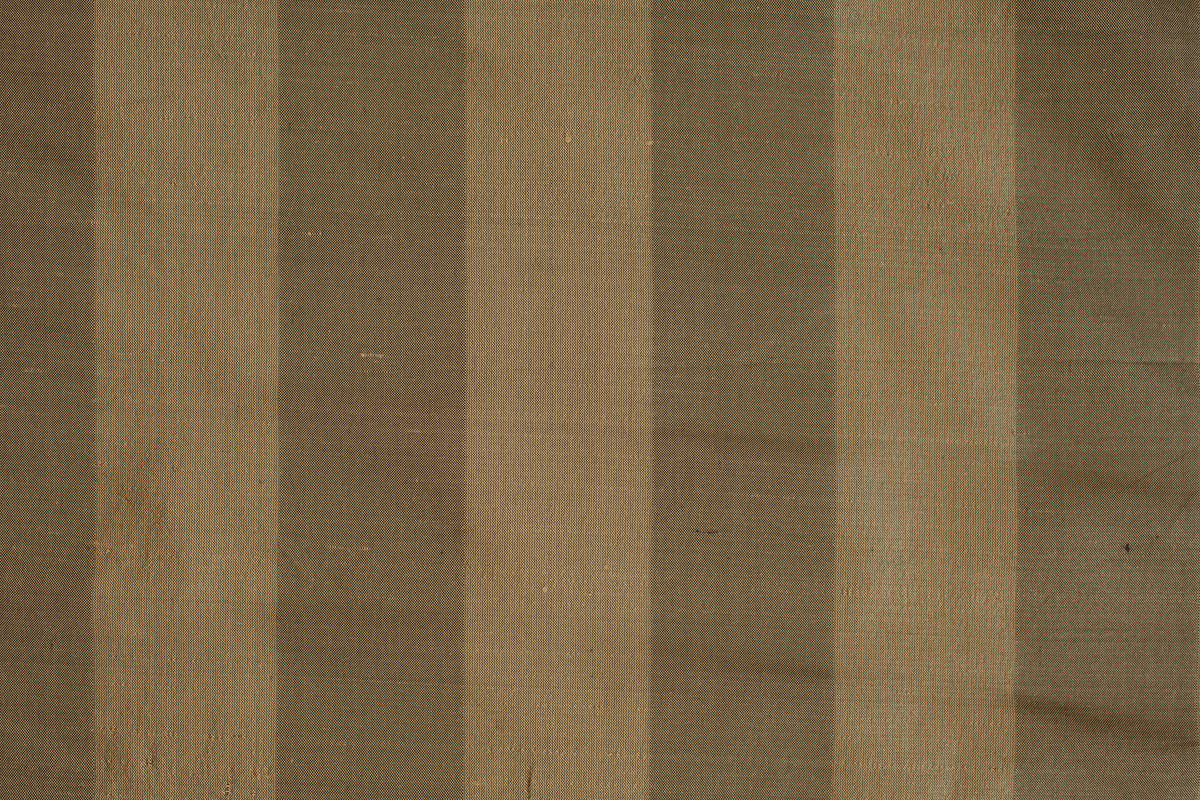 1.5&quot; Wide Gold and Green Stripe Silk