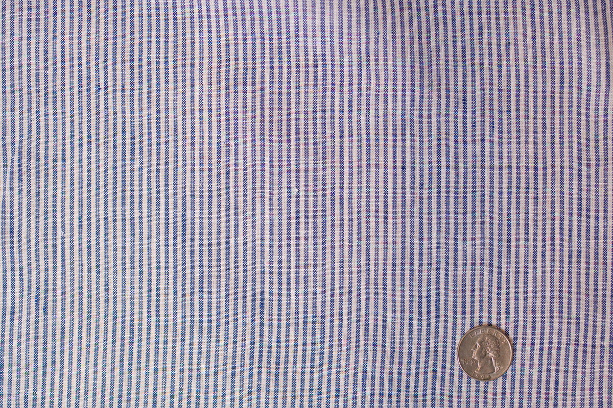 Blue and White Pinstripe