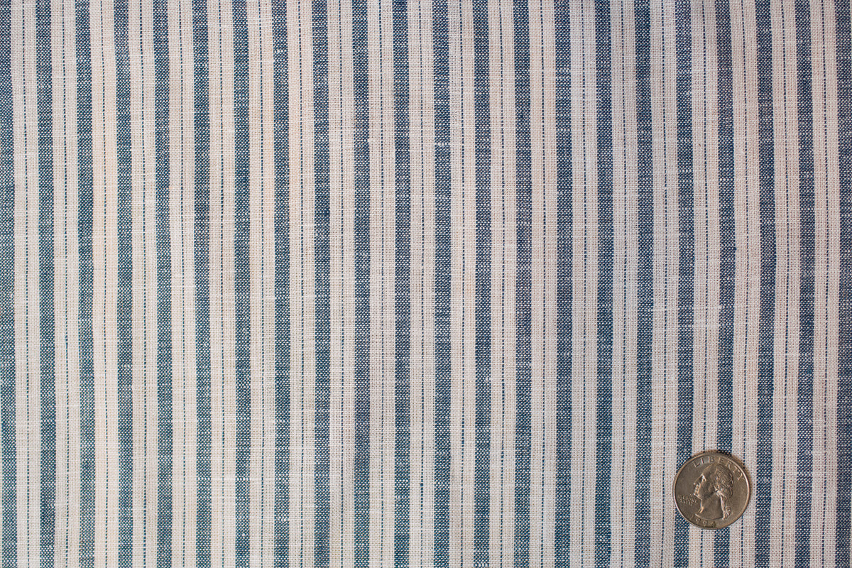 Blue on White | Woven Stripe