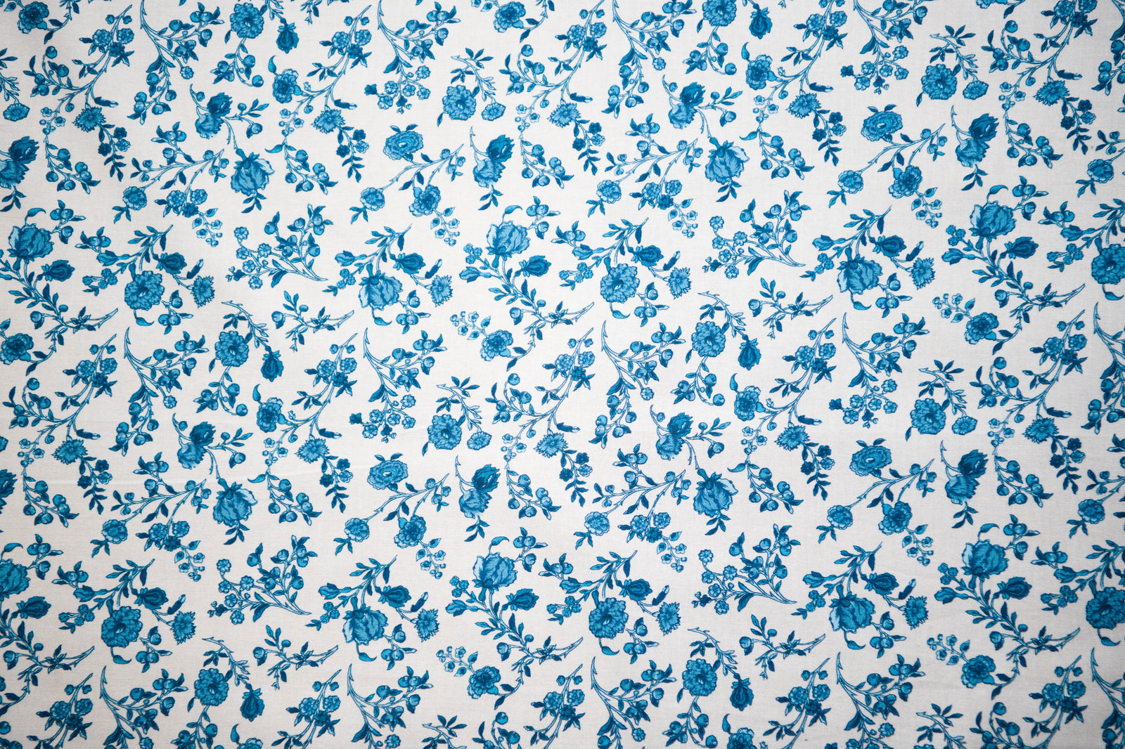 Hamilton Blue Floral Reproduction Fabric