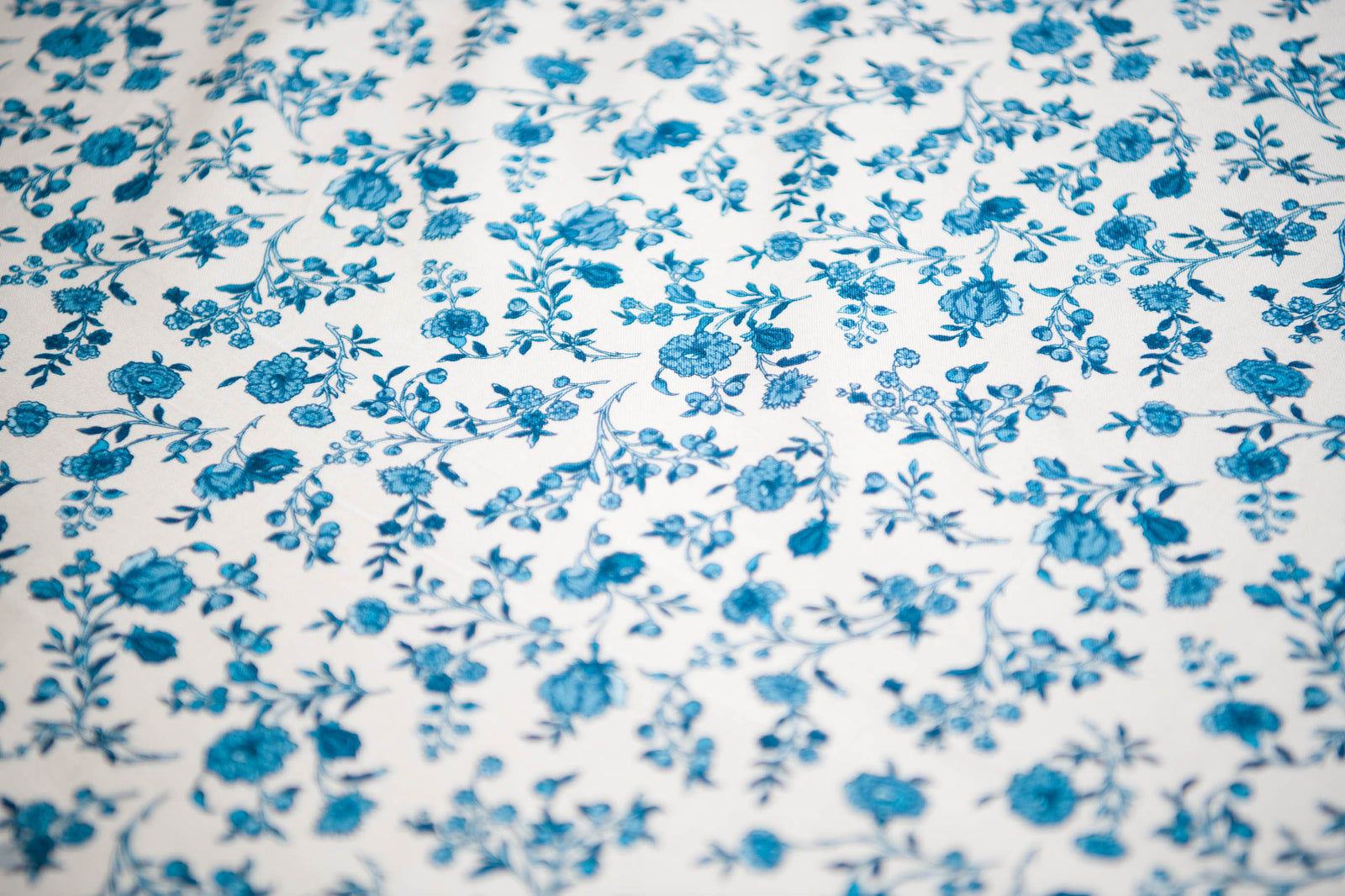 Hamilton Blue Floral Reproduction Fabric