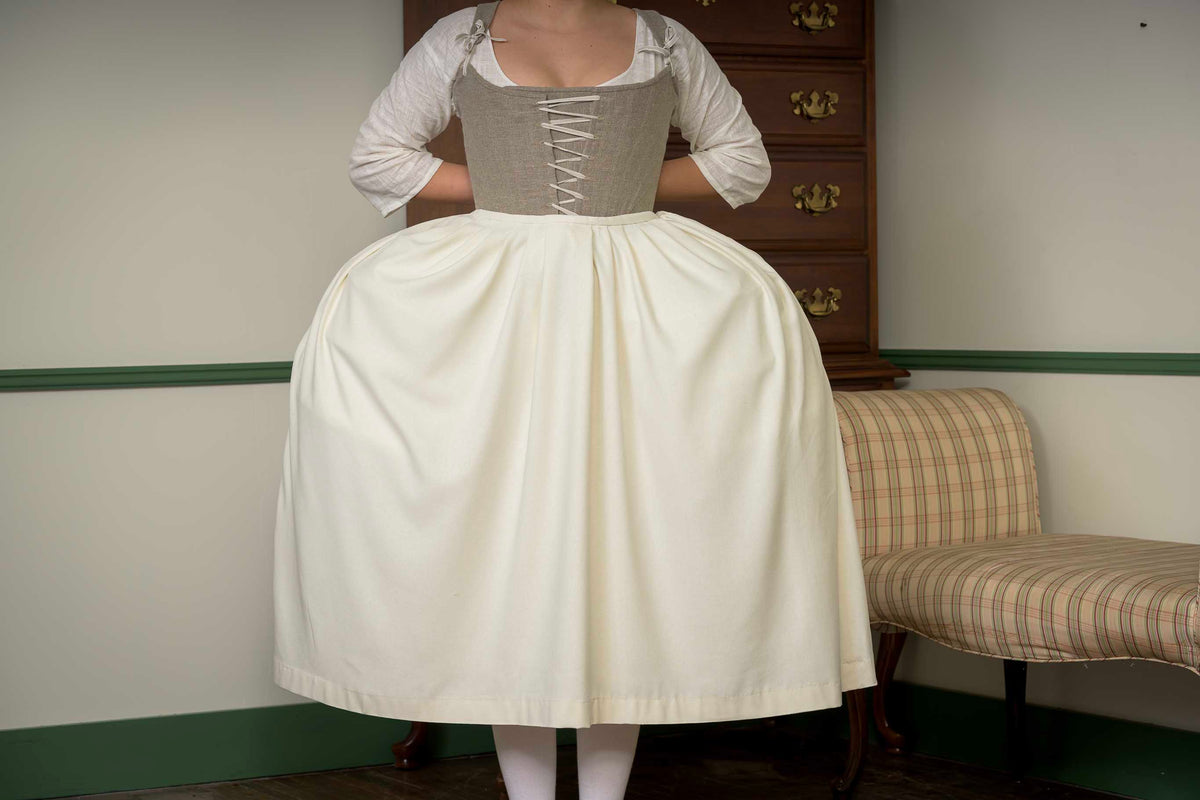 Raw Silk Underpetticoat | For Pocket Hoops