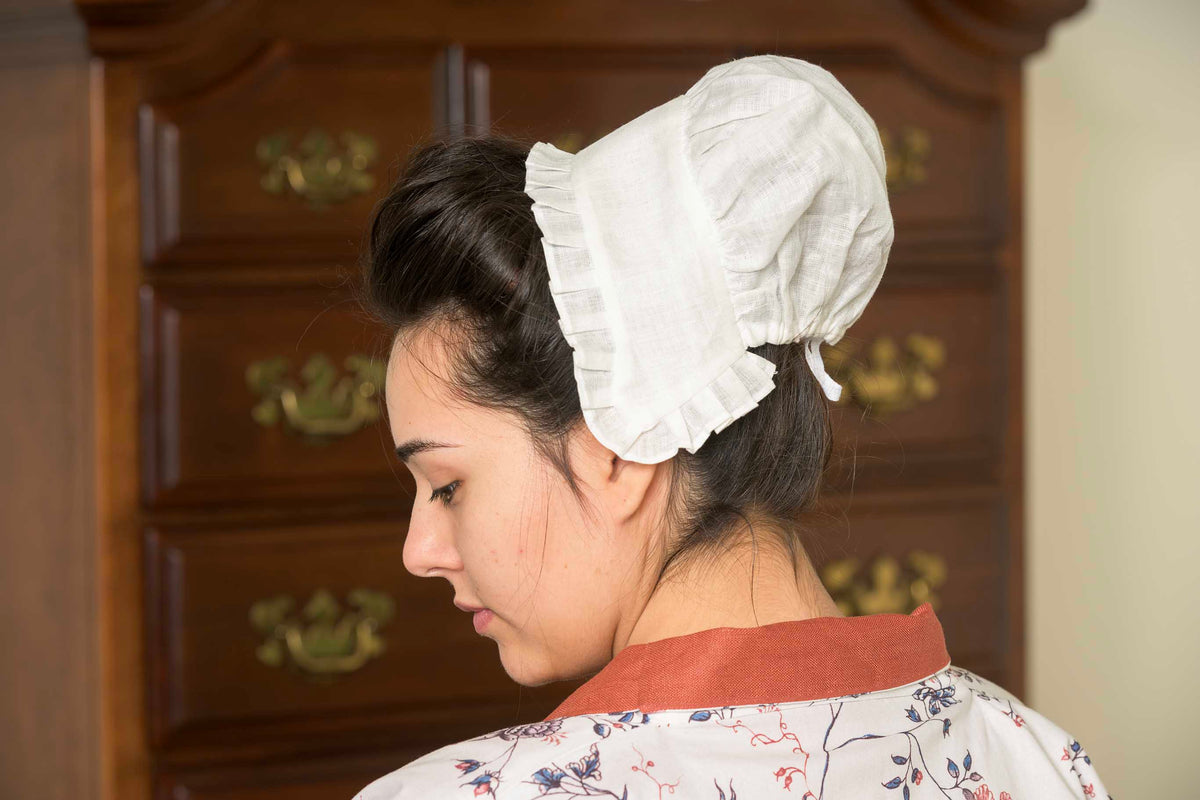 Casquette en lin plissée