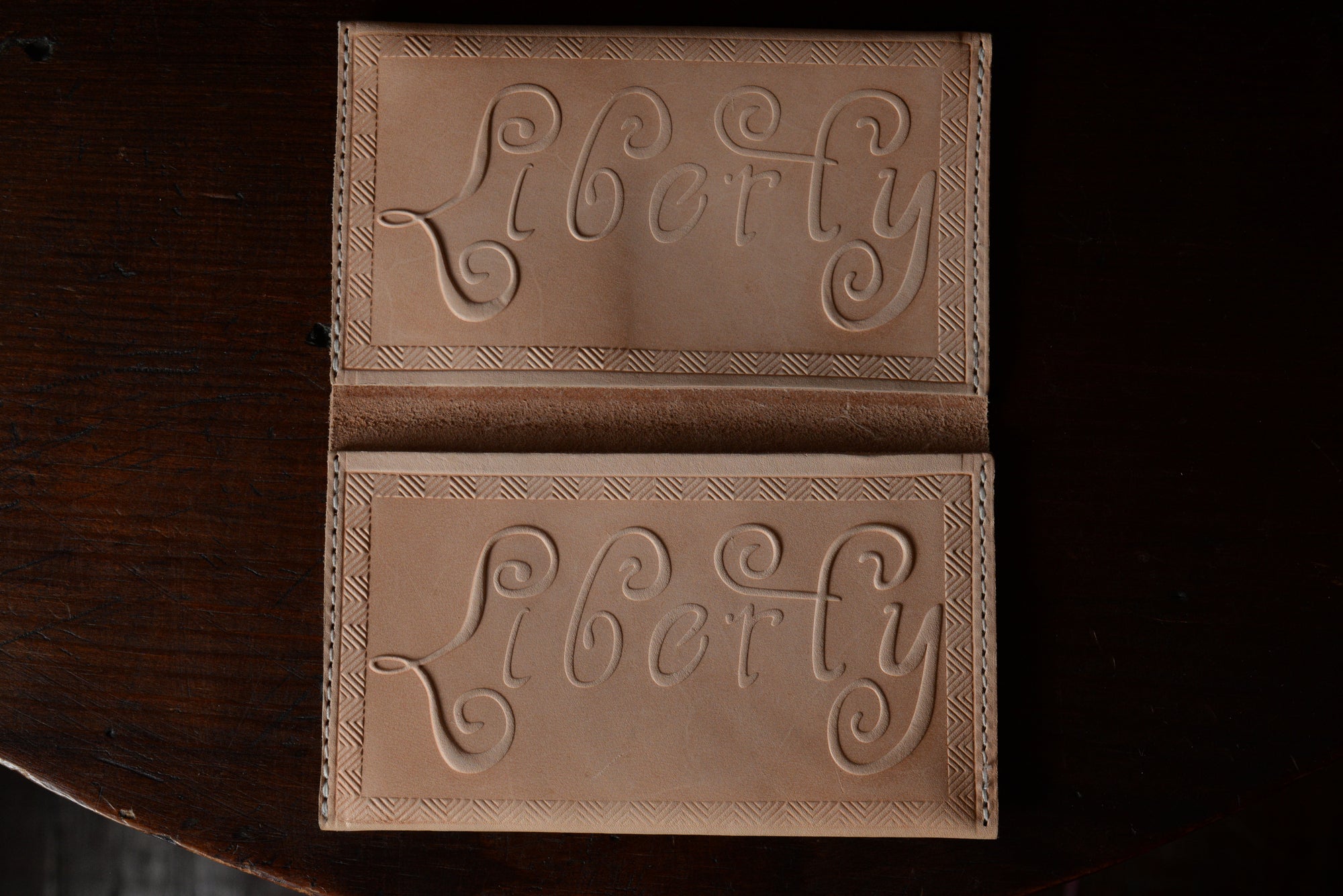 Revolutionary War Era Leather Liberty Wallet Reproduction