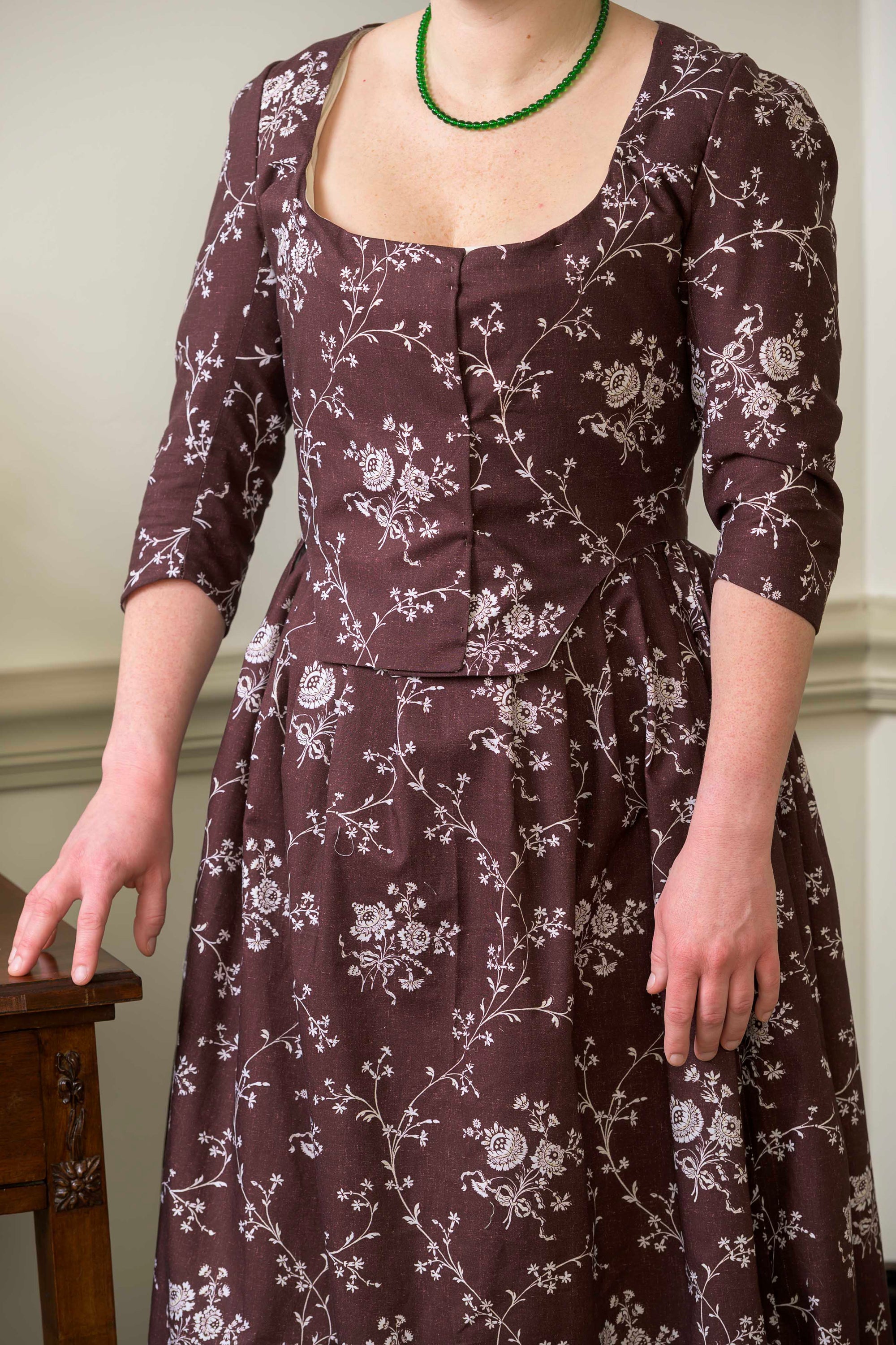 Round Gown | Brandied Raisin | 1770 - 1790 - Samson Historical