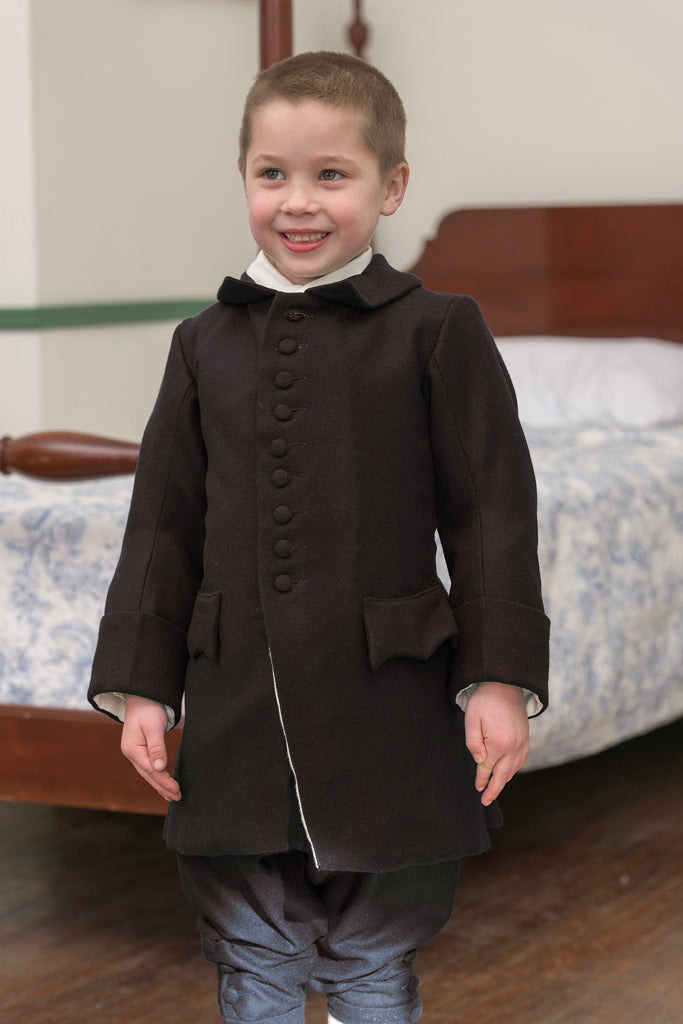 Boys Wool Frock Coat Brown Samson Historical