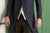 Manteau de redingote en lin des années 1770 - Col court | Marine