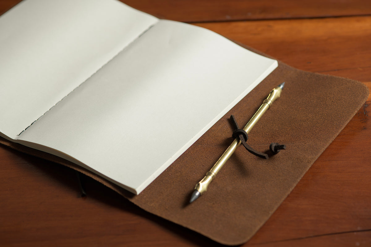 Journal de voyage en cuir