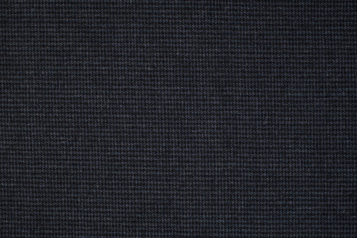 Vichy Check Navy Wool Suiting