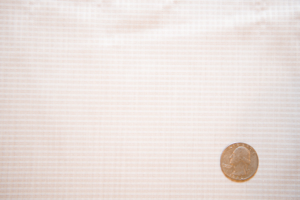 Woven Tan and White Mirco Stripe