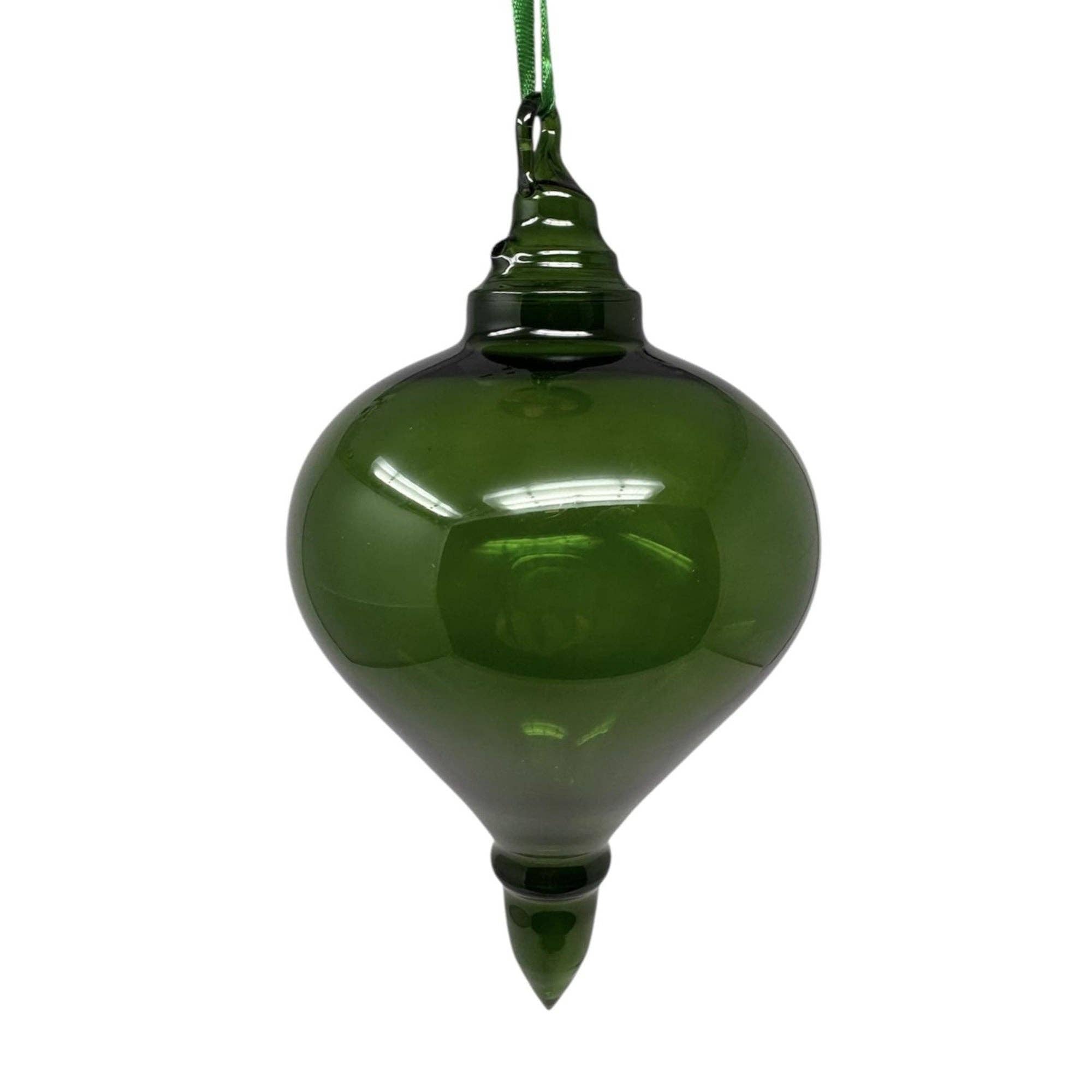 6.25” Blown Glass Finial Ornament