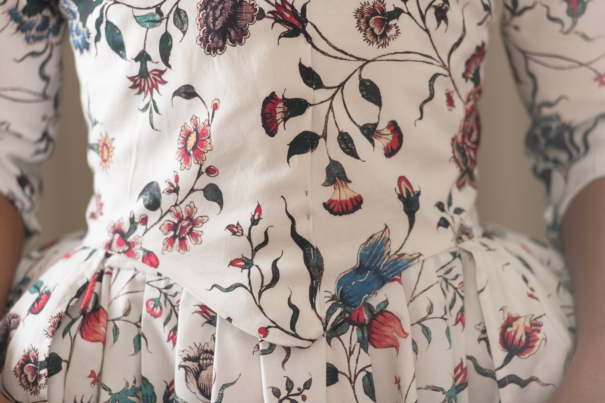 Pieced Back Italian Gown | Palace Bloom | 1770 - 1785 Pieced Back Italian Gown | Palace Bloom | 1770 - 1785