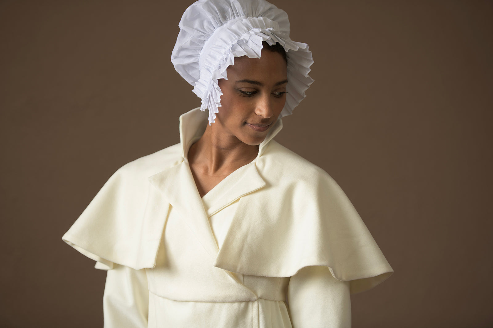 White Wool Redingote | Regency