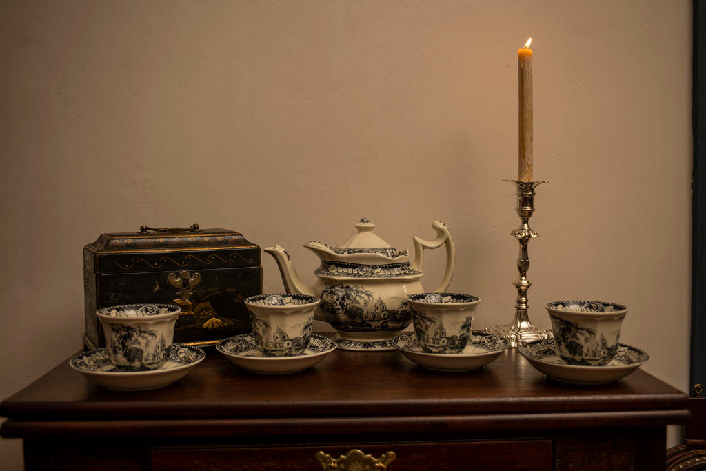18th Century Pond Fishing Tea Set