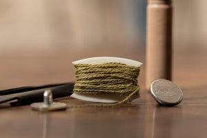 18th Century Bone Thread Winders from Samson Historical - Green thread