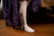 18th Century black and white clocked stockings from Samson Historical