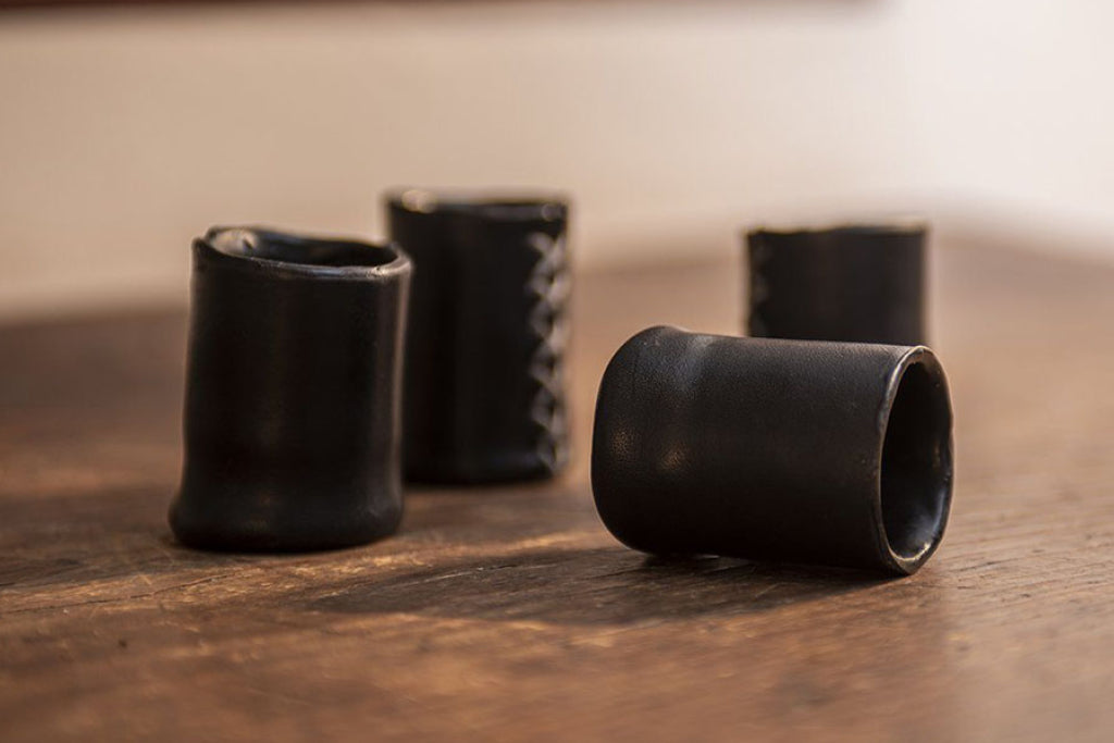 18th Century Leather Shot Cup from Samson Historical