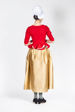 18th Century Women's Jacket from Samson Historical - Red Wool Fanfare