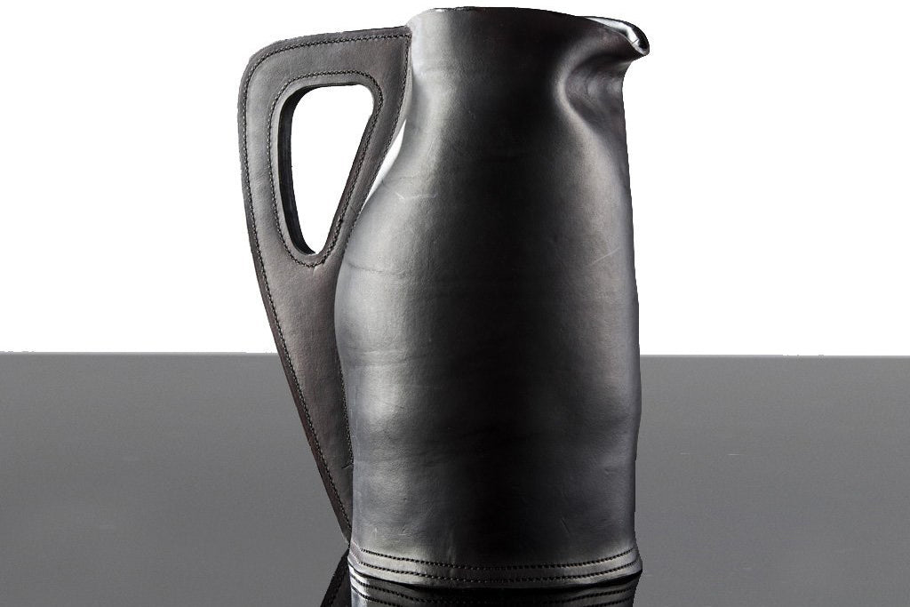 18th Century Reproduction Leather Bombard Pitcher from Samson Historical