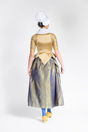 18th Century Women's Jacket from Samson Historical - Gold Silk Perky