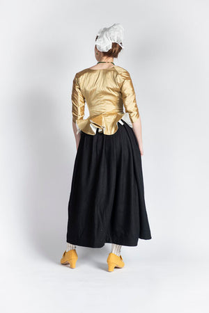 18th Century Women's Jacket from Samson Historical - Gold Silk Fanfare