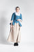 18th Century Women's Jacket by Samson Historical - Blue Linen Provincial