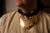 18th Century Brass Gorget worn by Colonial American Reenactor
