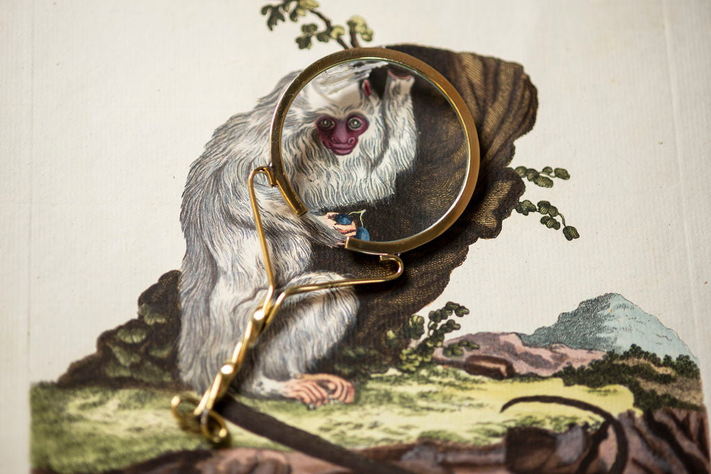 18th Century Brass Magnifying Glass Reproduction