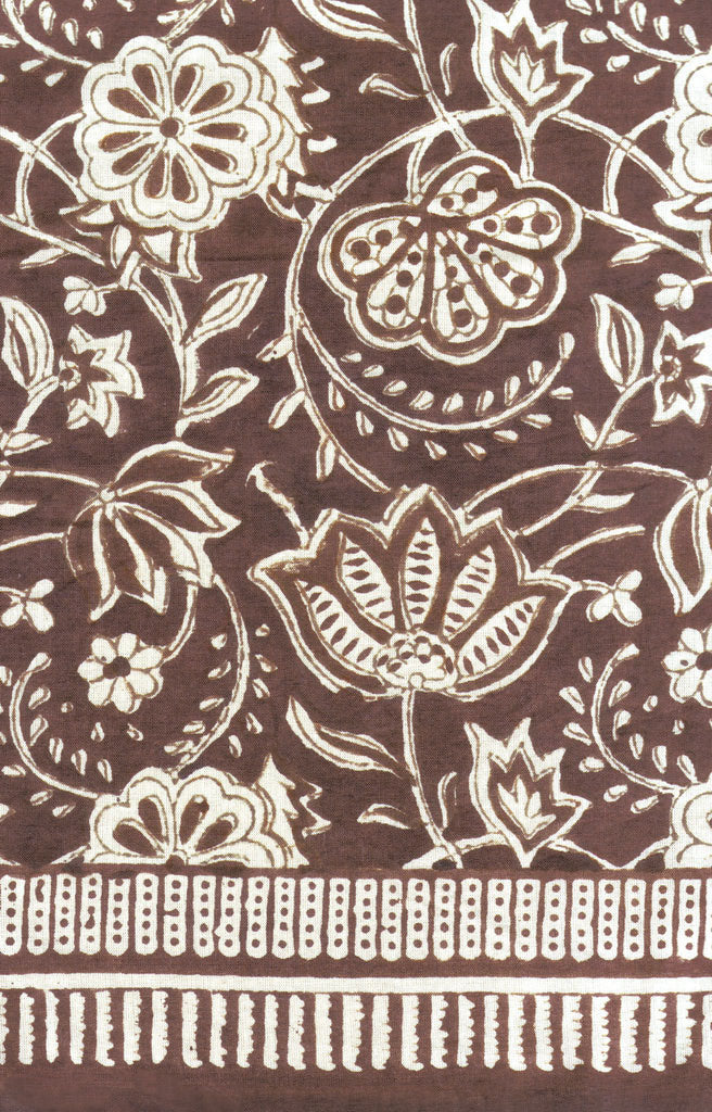 Brown Floral Cravat from Samson Historical