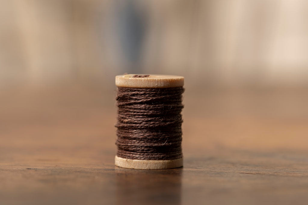 Brown Unwaxed Linen Thread  from Samson Historical
