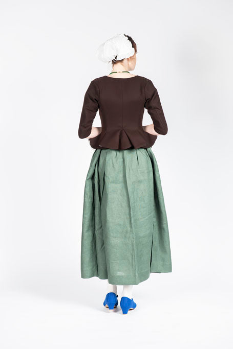 18th Century Women&#39;s Jacket from Samson Historical - Brown Wool Fanfare