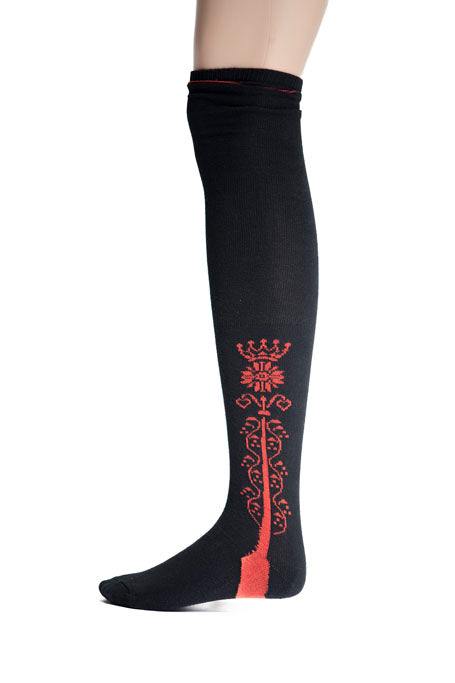 Black and Red Clocked Stockings from Samson Historical