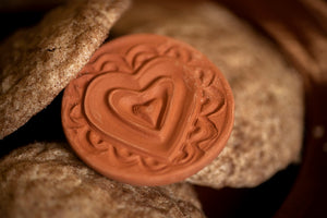 18th Century Redware Cookie Keeper - Heart