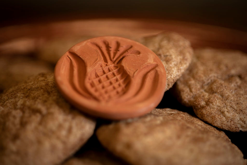 18th Century Redware Cookie Keeper - Pineapple