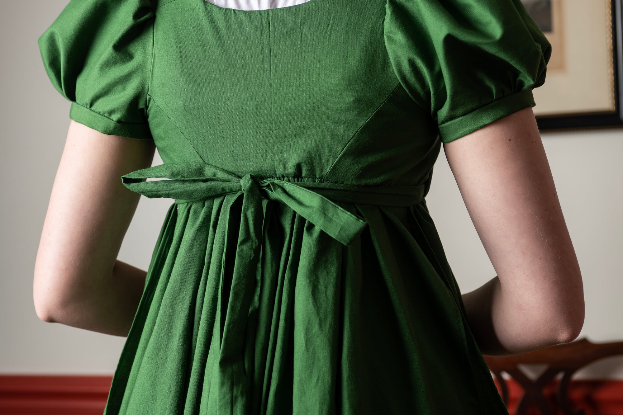 Emerald Green Short Sleeve | Regency Gown - Samson Historical Emerald Green Short Sleeve | Regency Gown - Samson Historical