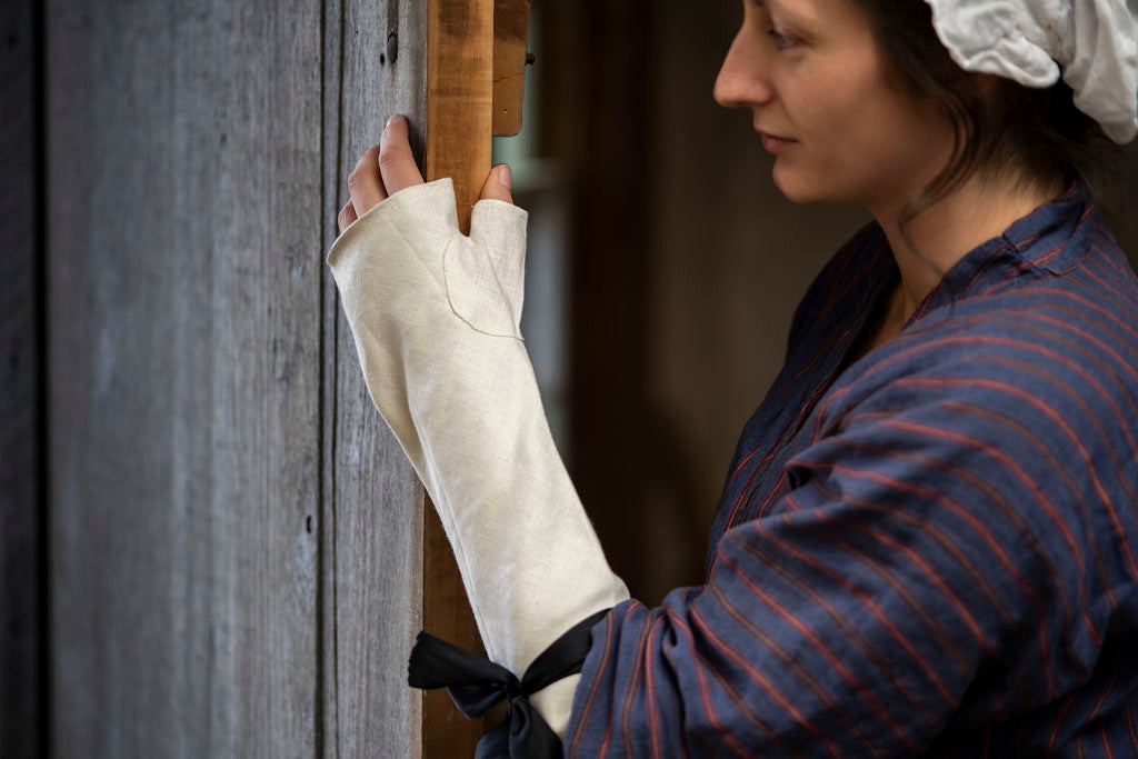 18th Century Fingerless Linen Mitts from Samson Historical